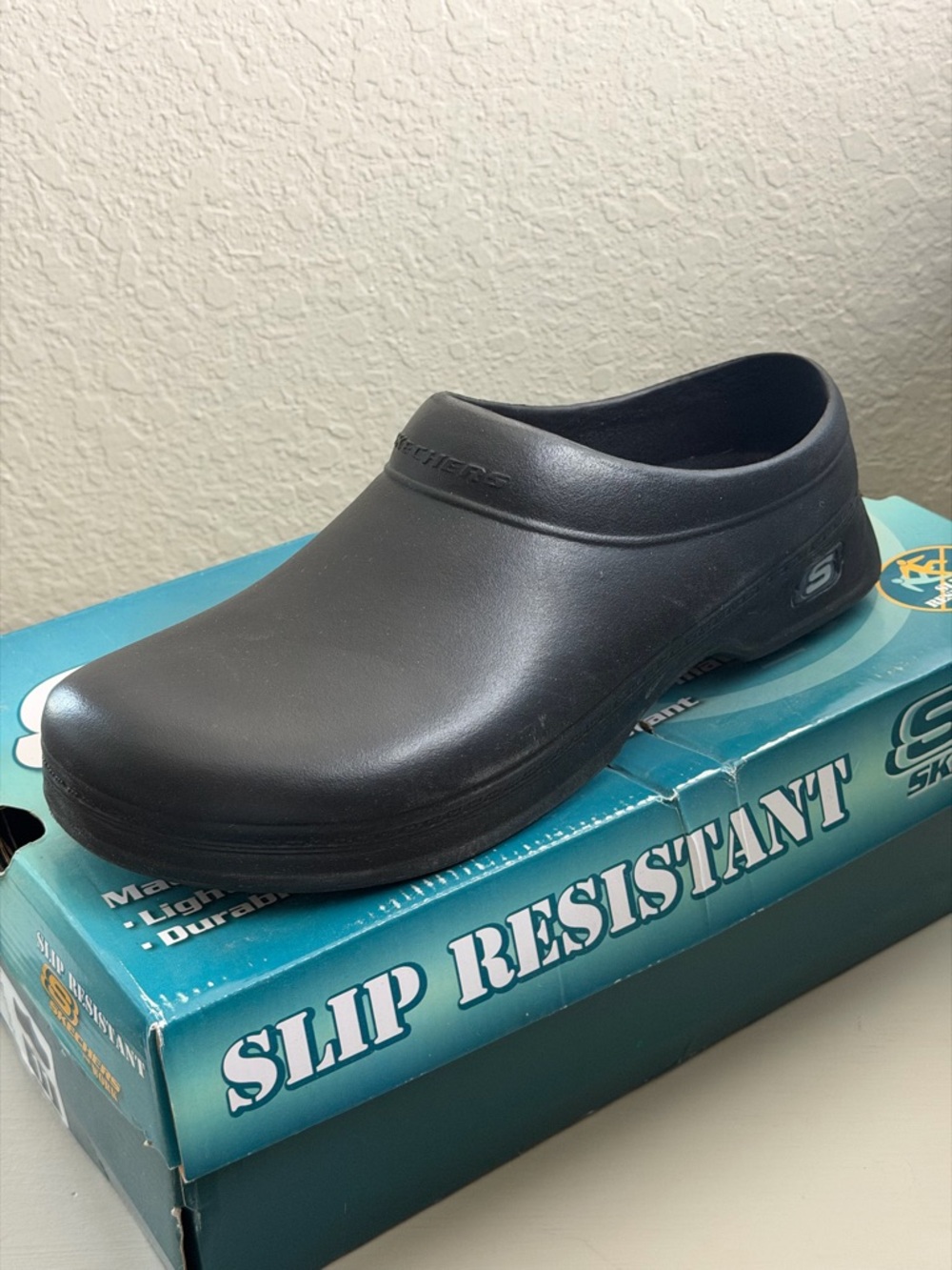 Skechers Slip-Resistant Black Work Clog Oswald Balder Men’s size 11